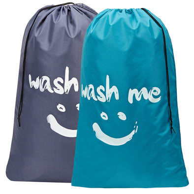 HOMEST 2 Pack XL Travel Laundry Bag, Dirty Clothes Organizer, Easy Fit a Laundry Hamper