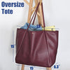 Oversize Pu Leather Tote Women Weekender Bag Shopper Handbag Travel Purse