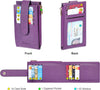 Women'S RFID Slim Card Holder Wallet: Thin Bifold with Multi-Card Case & Zipper Coin Pocket Purse (Deep Purple)