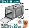 Pet Carrier for Large Cats 20 Lbs+ / Soft Sided Small Dog Travel Carrier Top Load/Collapsible Carrier Bag for Big Cat / 2 Kittens Sturdy Transport Carrier Long Trips/Medium Cats 15 Pounds