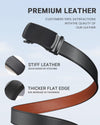 Belt Men, Ratchet Belt Dress with 1 3/8" Premium Leather,Slide Belt with Easier Adjustable Automatic Buckle