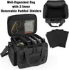 Tactical Gun Range Bag for 4 Handguns, Pistol Shooting Range Bag with 6X Magazine Slots and Extra Pockets for Ammo and Essentials