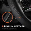 HOTOR Car Steering Wheel Cover with Anti-Slip Lining Universal 14.5"-15" Steering Wheel - Black