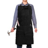 QeeLink Cowhide Welding Work Apron with 6 Tool Pockets, 24" x 36", Adjustable M-XXXL