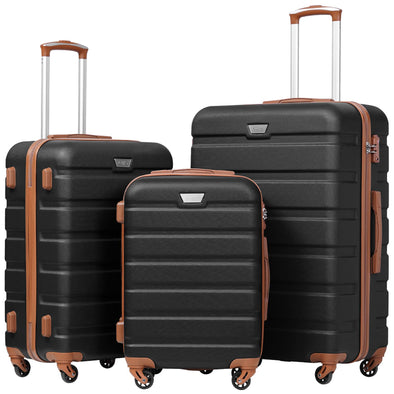 3 Piece Lightweight Hardshell Carry on Luggage Sets with Spinner Wheels and TSA Lock