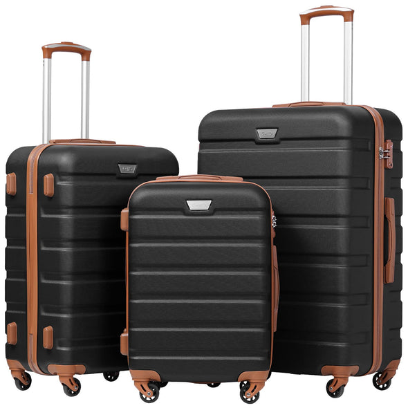 3 Piece Lightweight Hardshell Carry on Luggage Sets with Spinner Wheels and TSA Lock