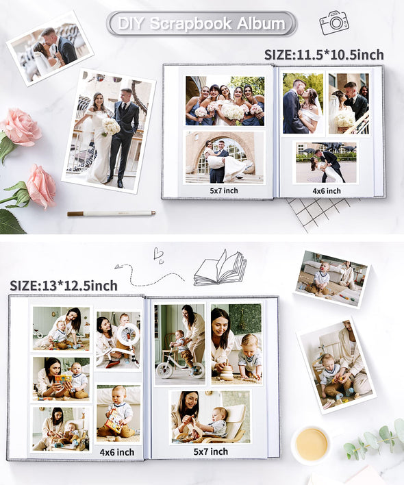 Popotop Self Adhesive Scrapbook Album, DIY Photo Book