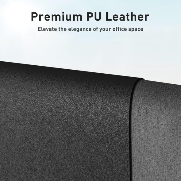 Aothia Non-Slip PU Leather Desk Pad Mouse Pad for Office and Home, Black, 31.5" x 15.7"