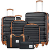 6 Piece Lightweight Hardshell Carry on Luggage Sets with TSA Lock and Spinner Wheels