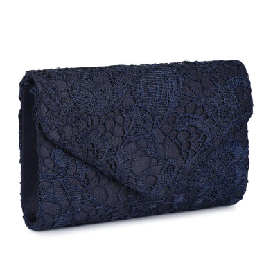 UBORSE Women's Elegant Floral Lace Evening Clutch Envelope Prom Handbag Wedding Purse