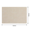 Leetaltree Beige Placemats Set of 6, Heat Resistant Non-Slip PVC Vinyl Woven TableMats, Beige