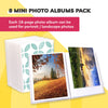 Paper Plan 4x6 Mini Photo Albums with  Removable Cover, 8-Pack