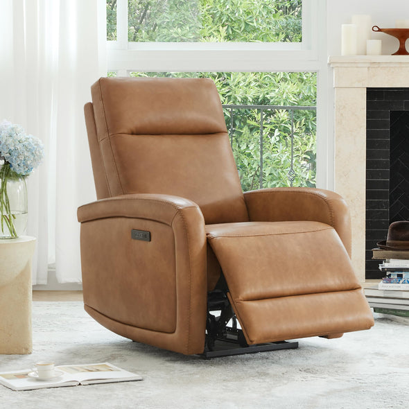 Watson & Whitely Faux Leather Power Recliner Chairs With Power Headrest Type-C Charger