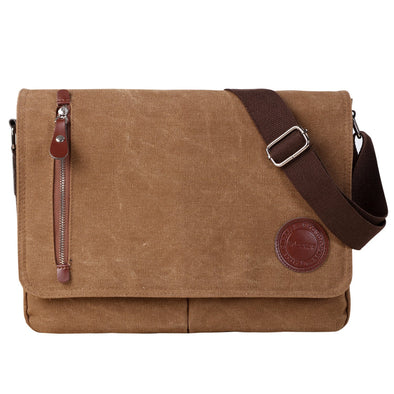 Mactso Vintage Canvas Messenger Bag ,Travel Shoulder Bag 13.5" Laptop Bags Book Bag