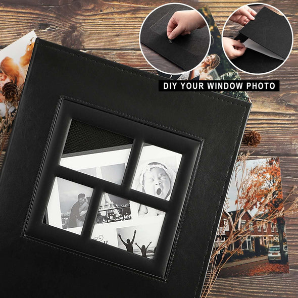 Ywlake Leather Photo Album, Holds 500 Photos, Black