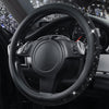 CAR PASS Rhinestones Leather Steering Wheel Cover for Women, Universal Fit 15" Car Steering Wheel - Black