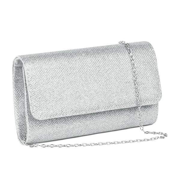 OSDUE Rhinestones Evening Bag, Sparkling Envelope Bag with Detachable Chain