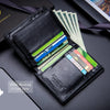 Large Capacity Genuine Leather Bifold Wallet/Credit Card Holder for Men with 15 Card Slots QB-027