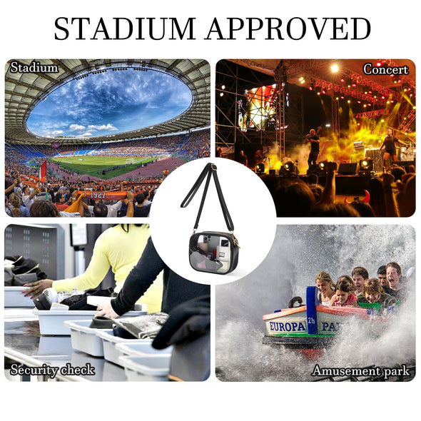 TOBVZOO Clear Crossbody Bag for Stadium Approved & Concerts Sports