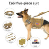 Forestpaw No Pull Tactical Dog Harness Set, Adjustable for Medium Large Dogs - Khaki M