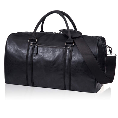 seyfocnia Leather Duffle Bag, Waterproof Weekend Travel Bag