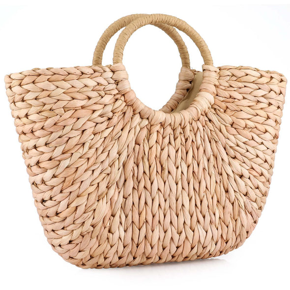 YYW Summer Straw woven Handbag, Beach Sea Straw Rattan Tote Bags