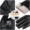 Dsane Winter Leather Gloves for Women, Touchscreen Warm  Lambskin Gloves