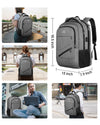 MATEIN Laptop Backpack, Flight Approved Business Travel Backpack with USB Port and Trolley Sleeve, College Book Bag