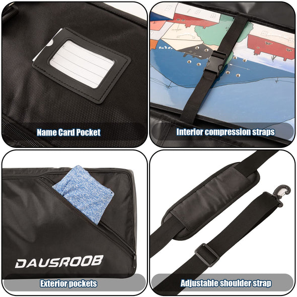 DAUSROOB Waterproof Travel Ski Bag with Adjustable Shoulder Strap for Ski boots, Ski Clothes & Accessories