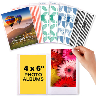 Paper Plan 4x6 Mini Photo Albums with  Removable Cover, 8-Pack