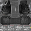 CAR PASS Heavy Duty Rubber Car Mats, Deep-Dish Odorless Car Floor Mats, 3 Pieces V12 Black