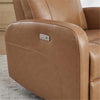 CHITA Genuine Leather Power Swivel Recliner Chair, FSC Certified Electric Rocker Chair - Saddle Brown