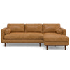 SIMPLIHOME Morrison Mid Century Full Grain Leather, Right Sectional 102 Inch Wide Sofa in Sienna Full Grain Leather, Pure - Aniline Leather, For the Living Room and Family Room