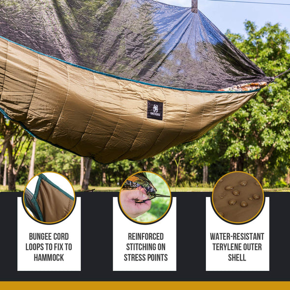 OneTigris Portable Hammock Underquilt for Camping Travel with Compression Sack