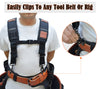 WELKINLAND Heavy-Duty leather tool belt suspenders for  Carpenter & construction worker.