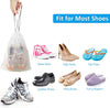 Clear Shoe Bags for Travel 5 PCS, 15.7" X 11.8" Drawstring Travel Shoe Bags for Packing, Waterproof Dustproof Portable Travel Shoe Storage Bag for Men and Women