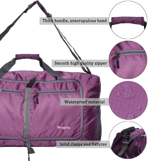 Travel Duffel Bag Large Foldable Waterproof Overnight Bag for Beach Swim Bags Pool Sports Gym