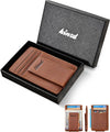 Money Clip Front Pocket Wallet Leather RFID Blocking Strong Magnet Thin Wallet Men