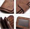 Women Wallet Leather RFID Trifold Large