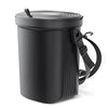 Trash Can for Car Garbage: Leakproof Silicone Car Waste Bin W/Lid for Drivers and Passengers; 1.9 Gallon Sturdy Garbage Container for Vehicle, Sedan, SUV, Van, MPV & Truck(Black)