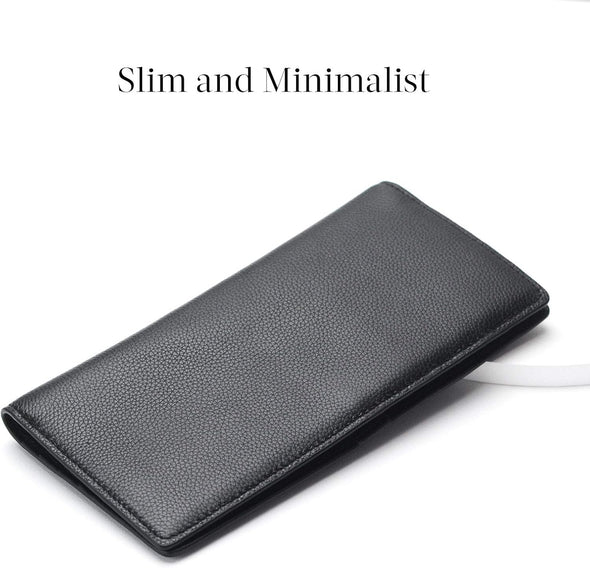 Ultra Slim Thin Leather RFID Blocking Credit Card Holder Bifold Clutch Wallets for Women