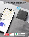 for Magsafe Wallet with Full Find My Functionality, Magnetic Geo Iphone Wallet, up to 3,000G Magnet Strength, Wallet Tracker with Adjustable Stand, for Iphone 16/15/14/13/12 Series, Black