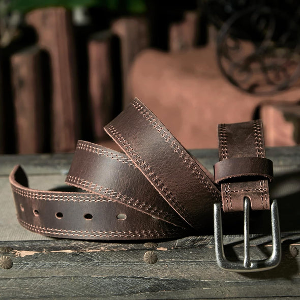 Men'S Genuine Leather Casual Every Day Jeans Belts, Handmade Men Leather Belt with Gift Box