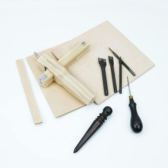 Leather Tools, Leather Strip and Strap Cutter, Leather Cutting Tool, Leather Cutter Adjustable with 3 Blades