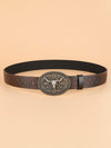 Women'S Vintage Western Leather Buckle Belt