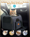 Cat Carrier - Soft Sided Cat Carrier Large for Big Medium Cats and Puppy up to 15Lbs, Pet Carrier with Safety Zippers, Foldable Bowl, Airline Approved Large Cat Carrier - Dark Gray