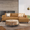 SIMPLIHOME Morrison Mid Century Full Grain Leather, Right Sectional 102 Inch Wide Sofa in Sienna Full Grain Leather, Pure - Aniline Leather, For the Living Room and Family Room