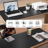 Aothia Non-Slip PU Leather Desk Pad Mouse Pad for Office and Home, Black, 31.5" x 15.7"