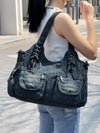 YeFine Casual Washed Denim Shoulder Bags, Lady's Hobo Bags, Handbags