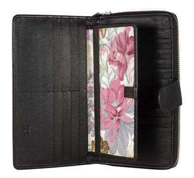 Mou Meraki Leather RFID Blocking Checkbook Wallets, Clutch Wallets For Women